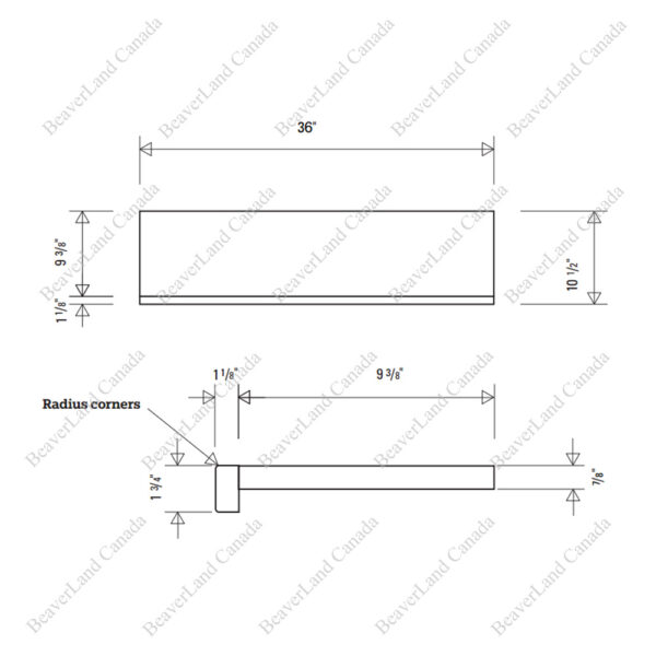 Special Order 36”*10 1/2”*7/8” Square Edge with the Return Close White Oak