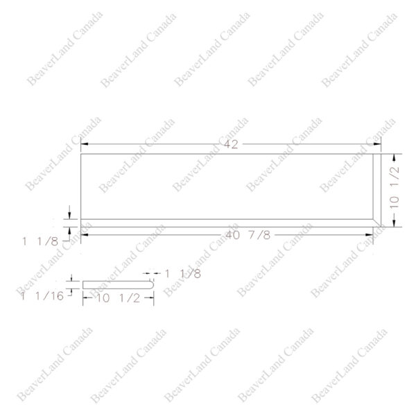 ST102 42''*10''*1 1/16'' Round Edge Open Right Red Oak - Image 3