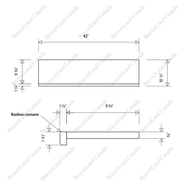 Special Order 42”*10 1/2”*7/8” Square Edge with the Return Close White Oak