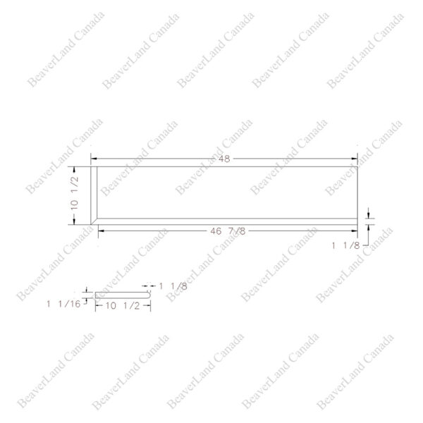 ST102 48''*10 1/2''*1 1/16'' Round Edge Open Left Red Oak - Image 3