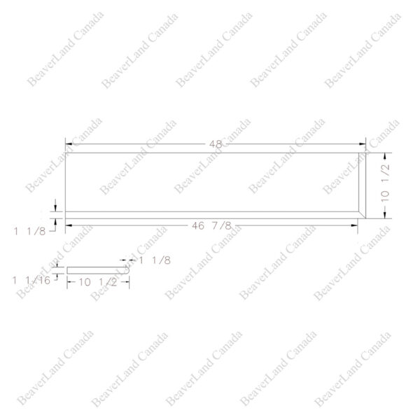 ST102 48''*10 1/2''*1 1/16'' Round Edge Open Right Red Oak - Image 3