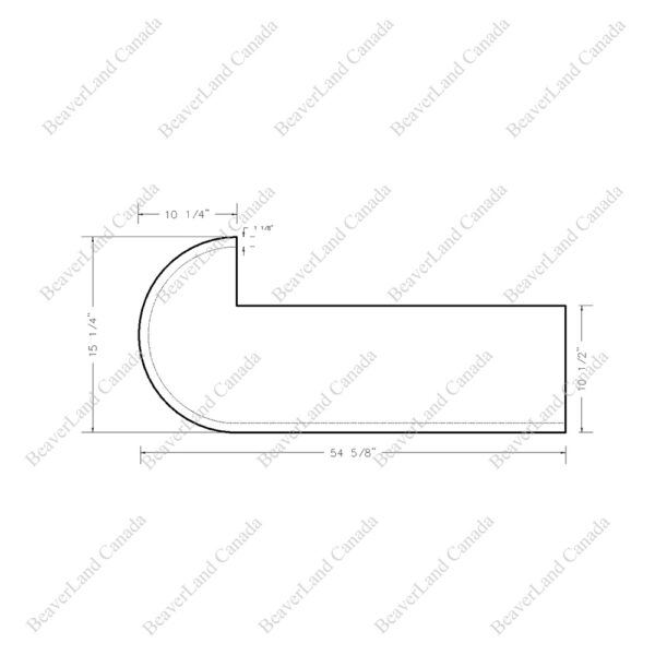 ST201 Standard Buno Square Edge With the Return Open Left Maple