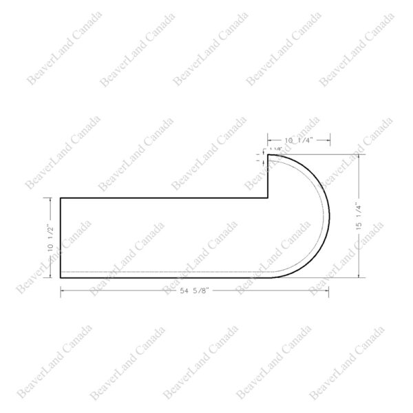 ST201 Standard Buno Square Edge With the Return Open Right Maple