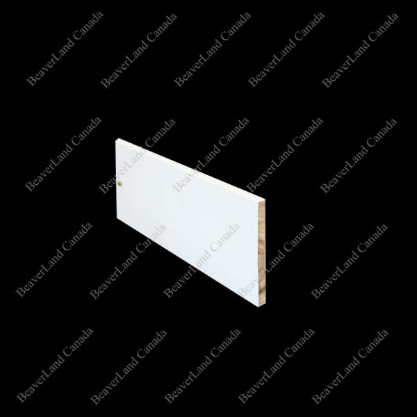 BB103 Flat Baseboard Primed White 5-1/4''*1/2'', Available in 8ft,10ft,12ft - Image 2