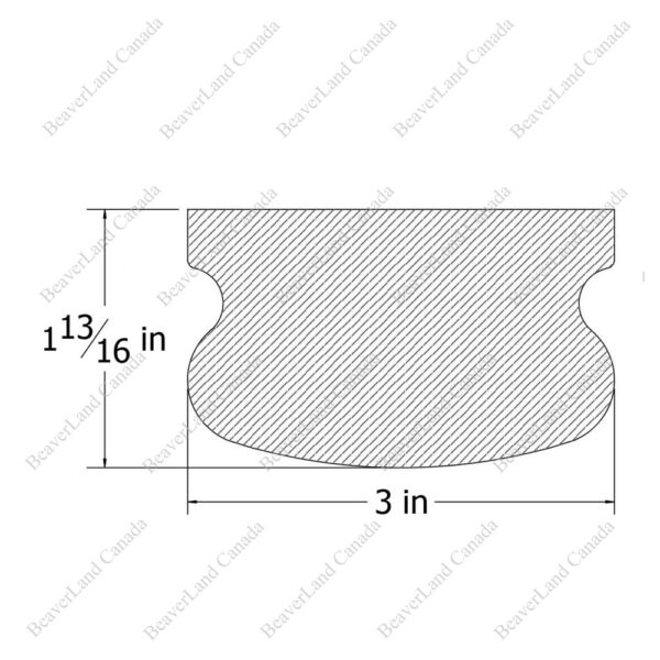 H201 HC 3''*1 3/16'' Flat Handrail Maple - Image 2