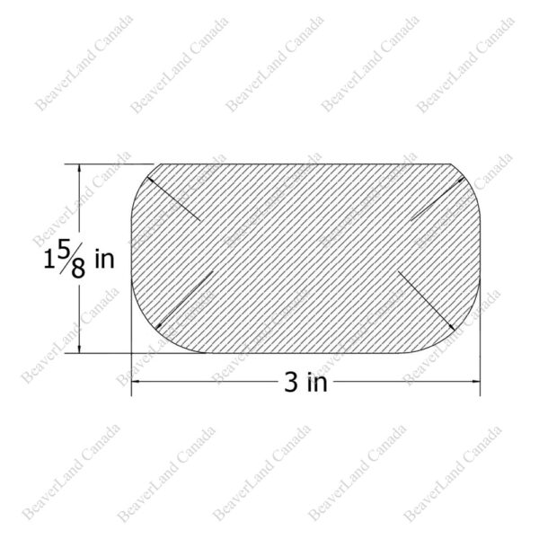 H101 HE 3''*1 5/8'' Flat Handrail Red Oak - Image 5