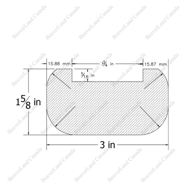 H101 HE 3''*1 5/8  1-3/4''Grooved Handrail Red Oak - Image 4