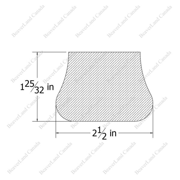 H201 HG 1 25/32''*2 1/2'' Flat Handrail Maple - Image 3