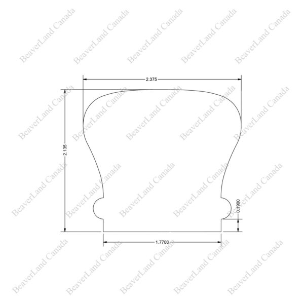 H201 HK 2 3/8''*2 1/8'' Flat Handrail Maple - Image 3