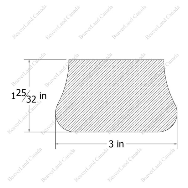 H101 HR 3''*1 25/32'' Flat Handrail Red Oak - Image 6