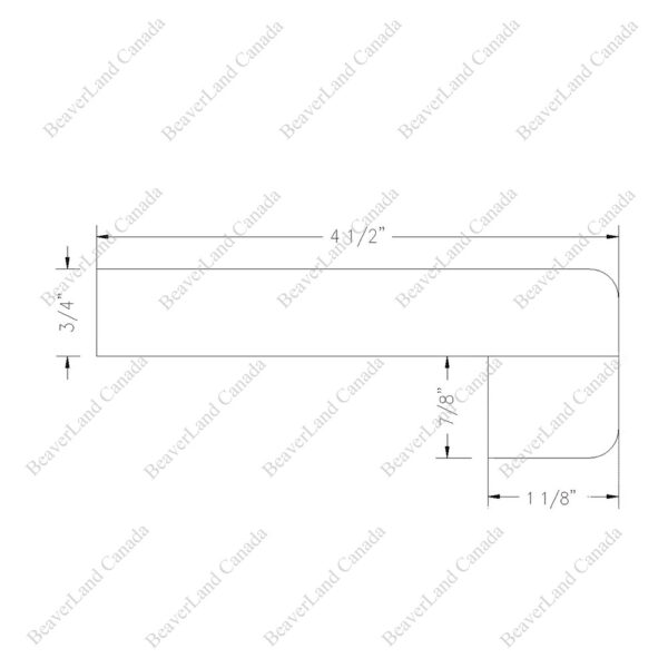 SNE301 4 1/2''*3/4'' Square Edge With the Return Connect to Hardwood Solid-Engineered White Oak - Image 4