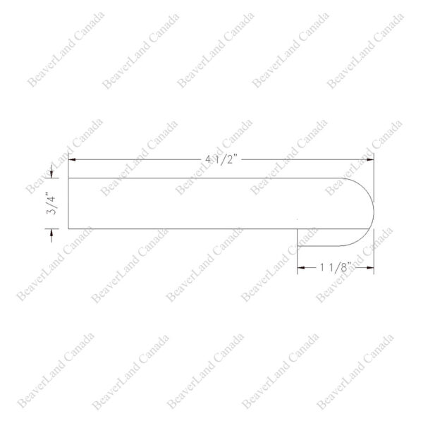 SN101 4 1/2''*3/4'' Round Edge With the Return Connect to Hardwood Red Oak - Image 3