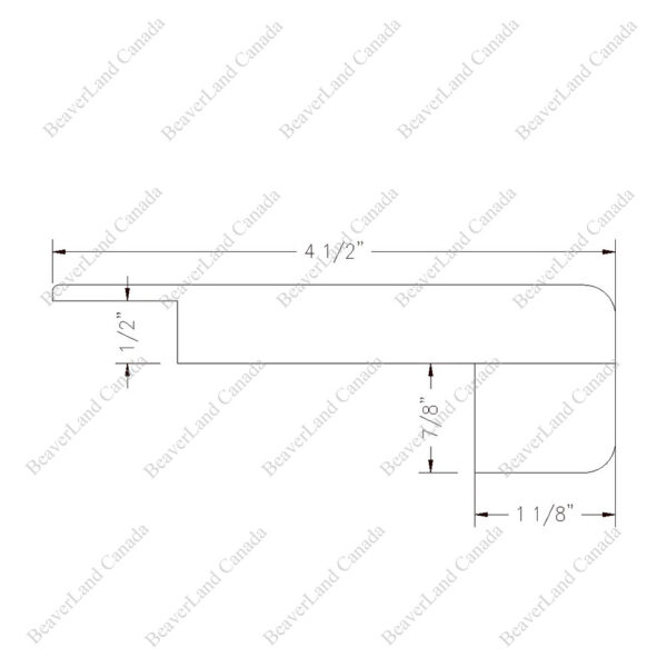 SN102 4 1/2''*1/2''(overlap) Square Edge With the Return Connect to 12mm Laminate Red Oak - Image 3