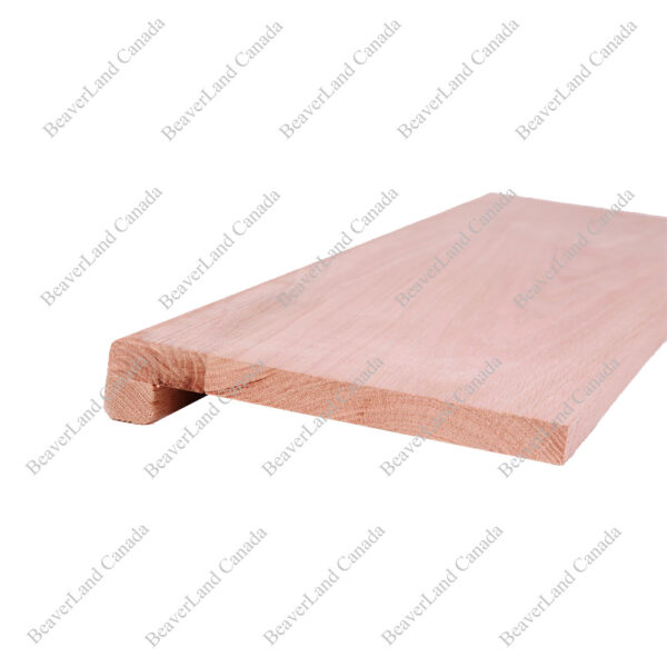 ST101 36'', 42'', 48'' Square Edge Treads with Front Return, Close on Both Side Red Oak