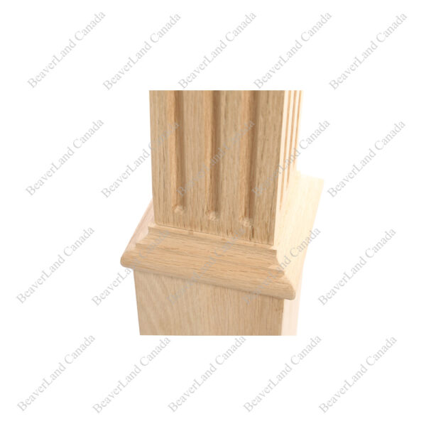 PB101 6291F Fluted 6-1/4''*6-1/4''*55'' Red Oak - Image 3