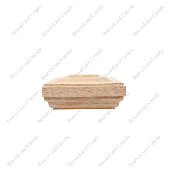 PC102 Post Cap #2 F-126 Series Flat Cap 3'', 3-1/2'' Red Oak - Image 3