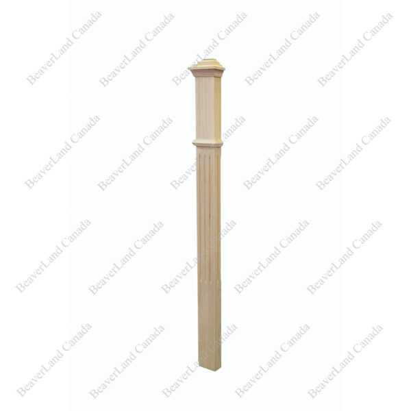 HPF101 F1 Fluted 3 1/2”*48” Half Post Red Oak