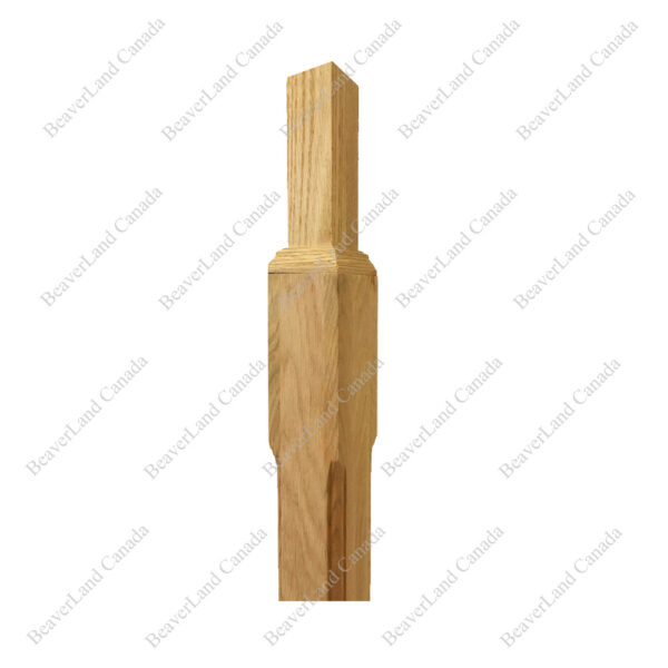 NF102 F2 Pin-Top Newel Post Chamfer 2 3/4''*2 3/4''*44'' Red Oak - Image 3