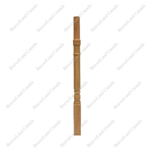 NR101 S1 Pin-Top Newel Post Colonial 3 1/2''*3 1/2''*44'' Red Oak - Image 3