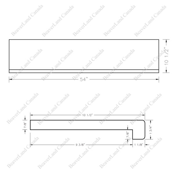 Special Order 54”*10 1/2”*7/8” Square Edge with the Return Close Walnut