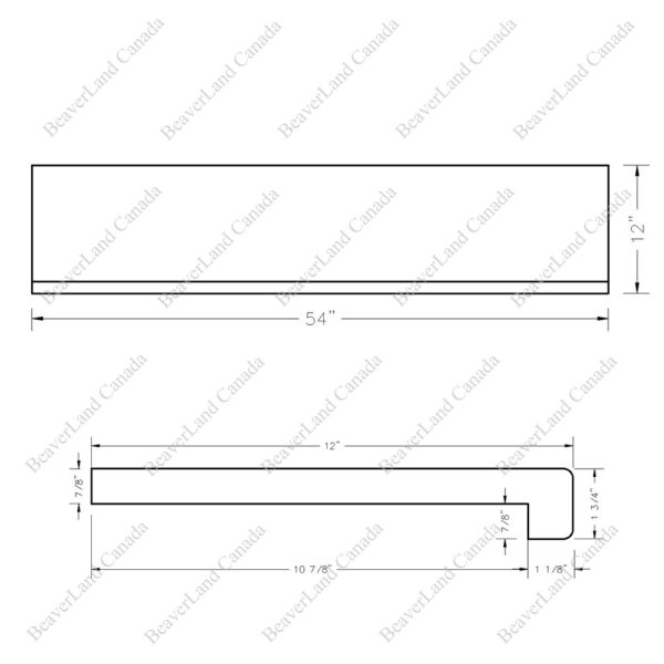 Special Order 54”*12”*7/8” Square Edge with the Return Close Red Oak