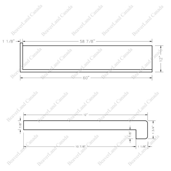 Special Order 60”*12”*7/8” Square Edge with the Return Open Left Red Oak