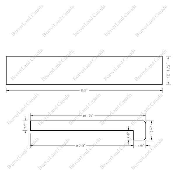 Special Order 66''*10 1/2''*7/8'' Square Edge with the Return Close Red Oak