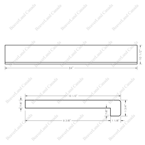 Special Order 84''*10 1/2''*7/8'' Square Edge with the Return Close Red Oak