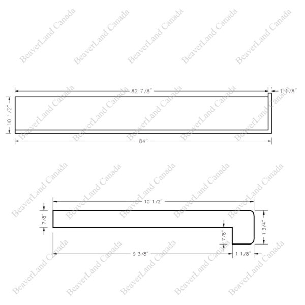 Special Order 84”*10 1/2”*7/8” Square Edge with the Return Open Right Red Oak