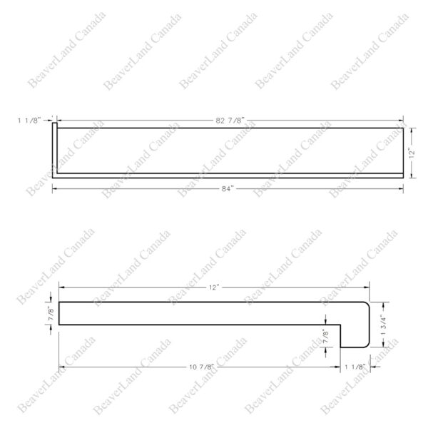 Special Order 84”*12”*7/8” Square Edge with the Return Open Left Red Oak