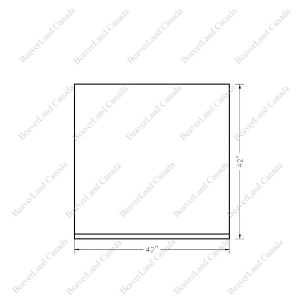 Special Order Landing 42”*42”*7/8” Square Edge with Return Maple