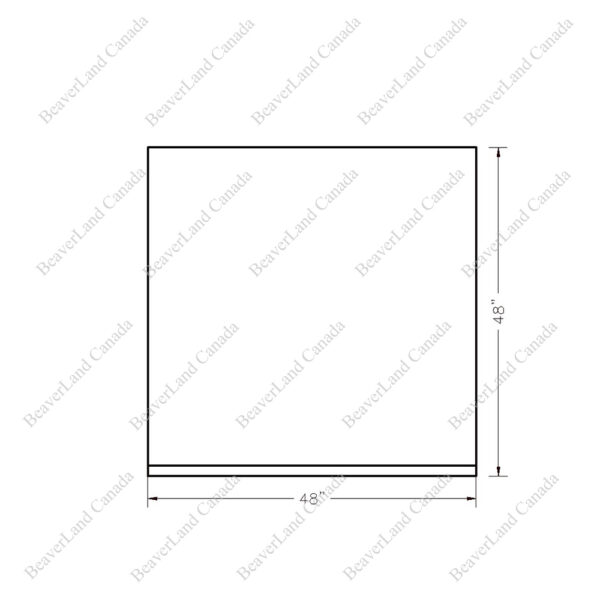 Special Order Landing 48”*48”*7/8” Square Edge with Return Maple