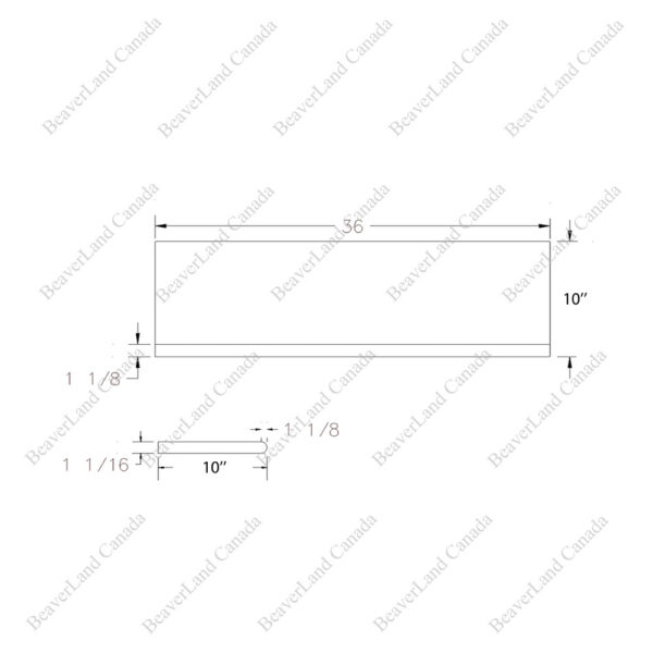 ST102 36''*10''*1 1/16'' Round Edge Close Red Oak - Image 3