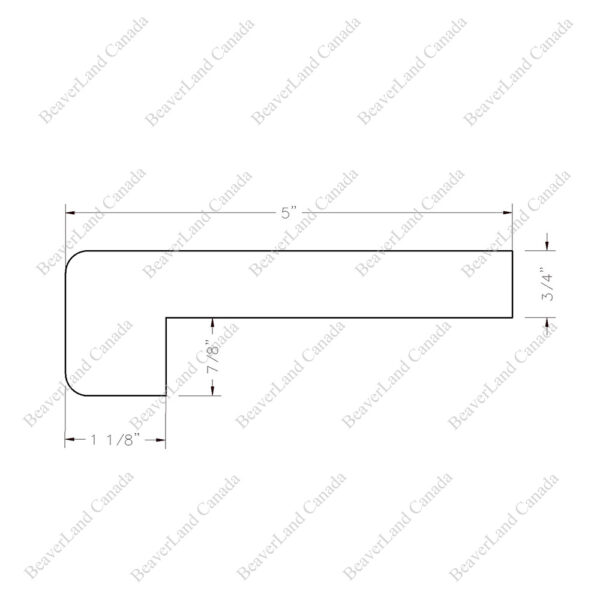 Special Order Nosing 5”*3/4”*4ft Square Edge with Return Red Oak