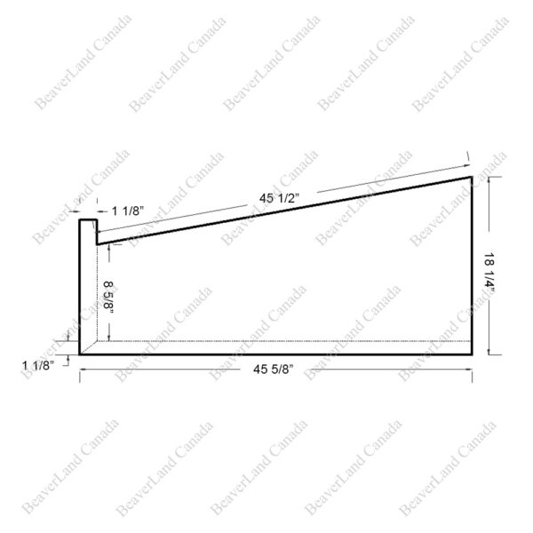 ST101 Standard Pie Shape Square Edge With the Return Open Left Red Oak - Image 4