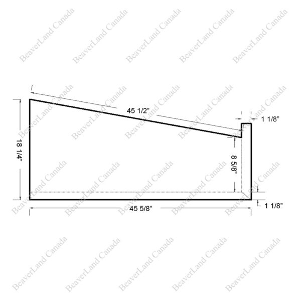 ST101 Standard Pie Shape Square Edge With the Return Open Right Red Oak - Image 4