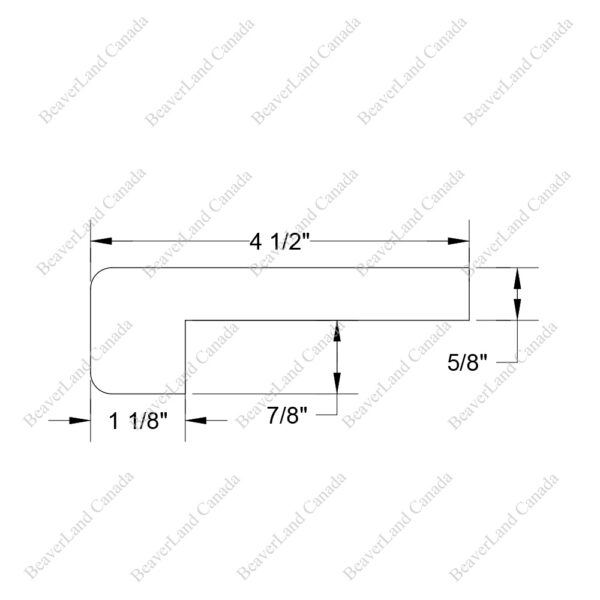 Special Order Nosing 4 1/2”*5/8”*8ft Square Edge with Return Red Oak