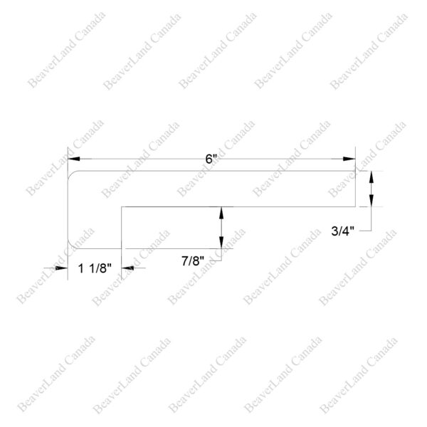 Special Order Nosing 6”*3/4”*8ft Square Edge with Return Red Oak