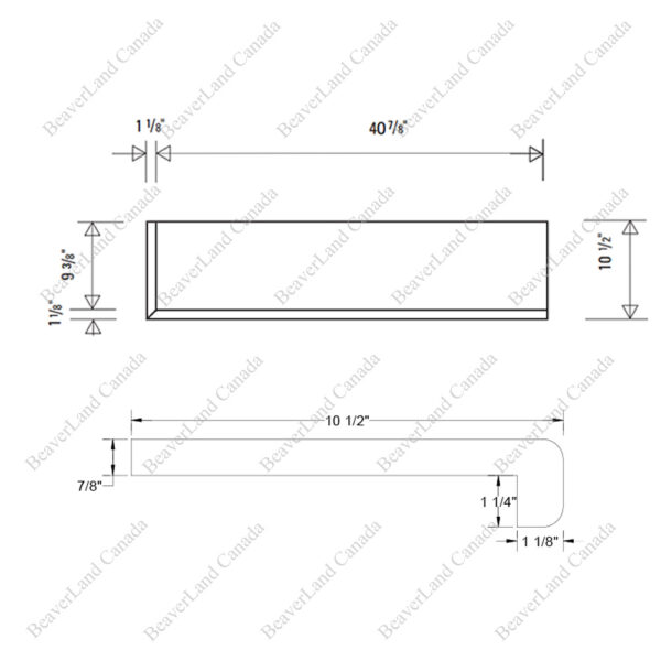 Special Order 42”*10 1/2”*7/8” Square Edge with the 1 1/4'' Return Open Left Red Oak