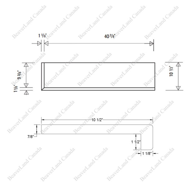 Special Order 42”*10 1/2”*7/8” Square Edge with the 1 1/2'' Return Open Left Red Oak