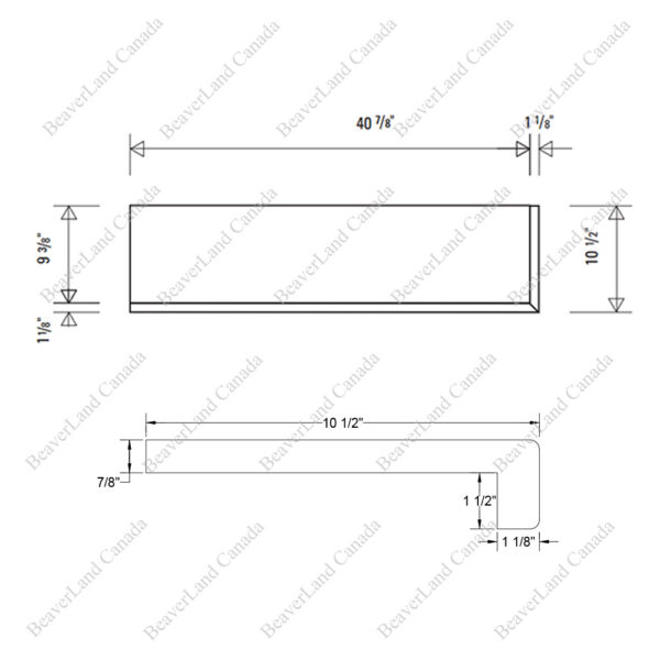 Special Order 42”*10 1/2”*7/8” Square Edge with the 1 1/2'' Return Open Right Red Oak