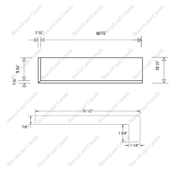 Special Order 42”*10 1/2”*7/8” Square Edge with the 1 5/8'' Return Open Left Red Oak