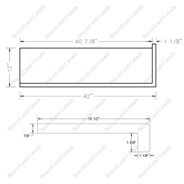 Special Order 42”*12”*7/8” Square Edge with the 1 5/8'' Return Open Right Red Oak