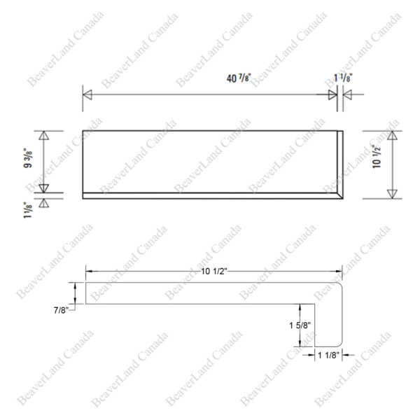 Special Order 42”*10 1/2”*7/8” Square Edge with the 1 5/8'' Return Open Right Red Oak