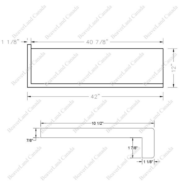 Special Order 42”*12”*7/8” Square Edge with the 1 7/8'' Return Open Left Red Oak