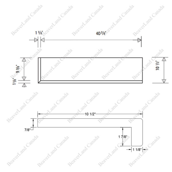 Special Order 42”*10 1/2”*7/8” Square Edge with the 1 7/8'' Return Open Left Red Oak