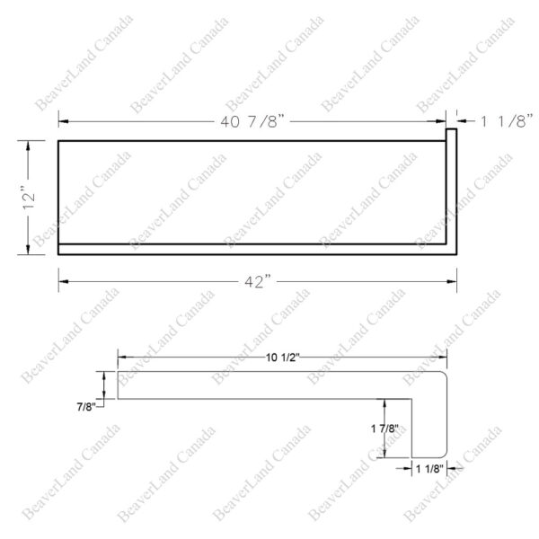 Special Order 42”*12”*7/8” Square Edge with the 1 7/8'' Return Open Right Red Oak