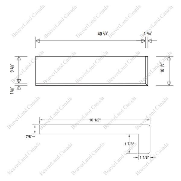 Special Order 42”*10 1/2”*7/8” Square Edge with the 1 7/8'' Return Open Right Red Oak