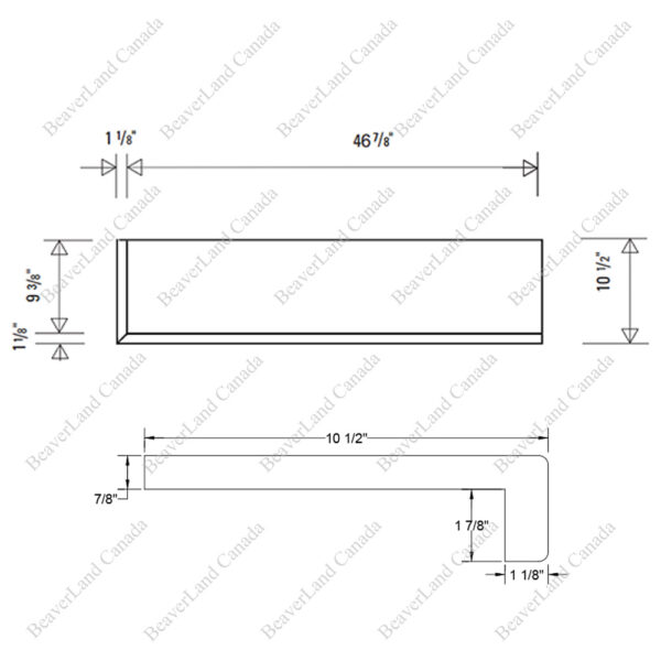 Special Order 48”*10 1/2”*7/8” Square Edge with the 1 7/8'' Return Open Left Red Oak