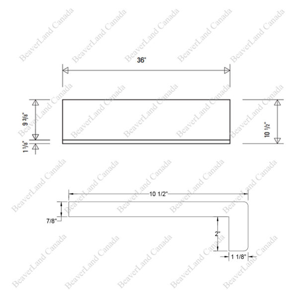 Special Order 36”*10 1/2”*7/8” Square Edge with the 2'' Return Close Red Oak